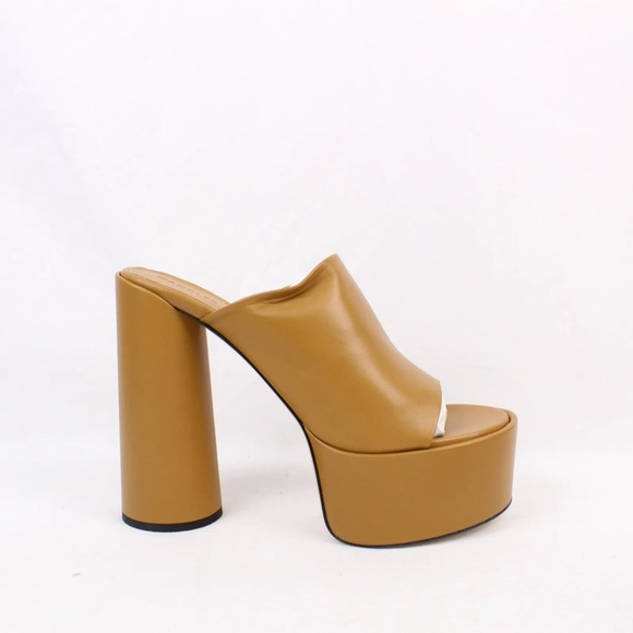 NIB WANDLER Electra Leather Slides Platform Sandals Brown - Picture 9 of 13